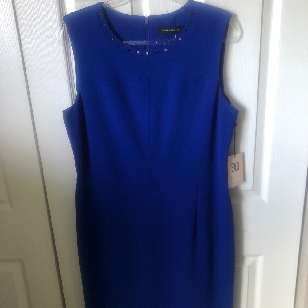 Ivanka Trump Cobalt Blue Midi Dress